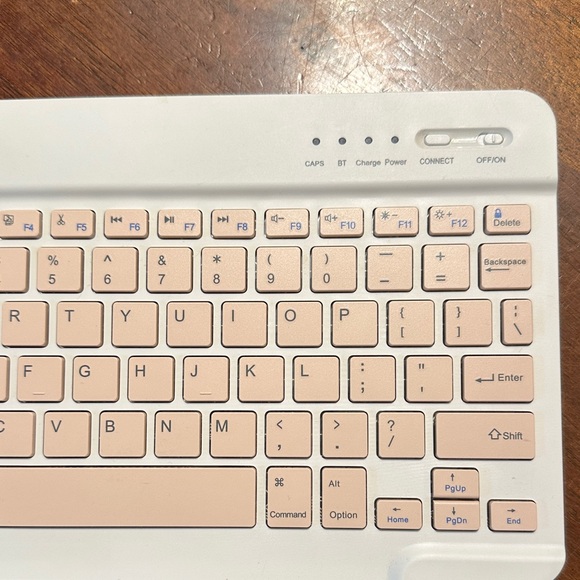 Wireless White and Pink Keyboard - Picture 3 of 8